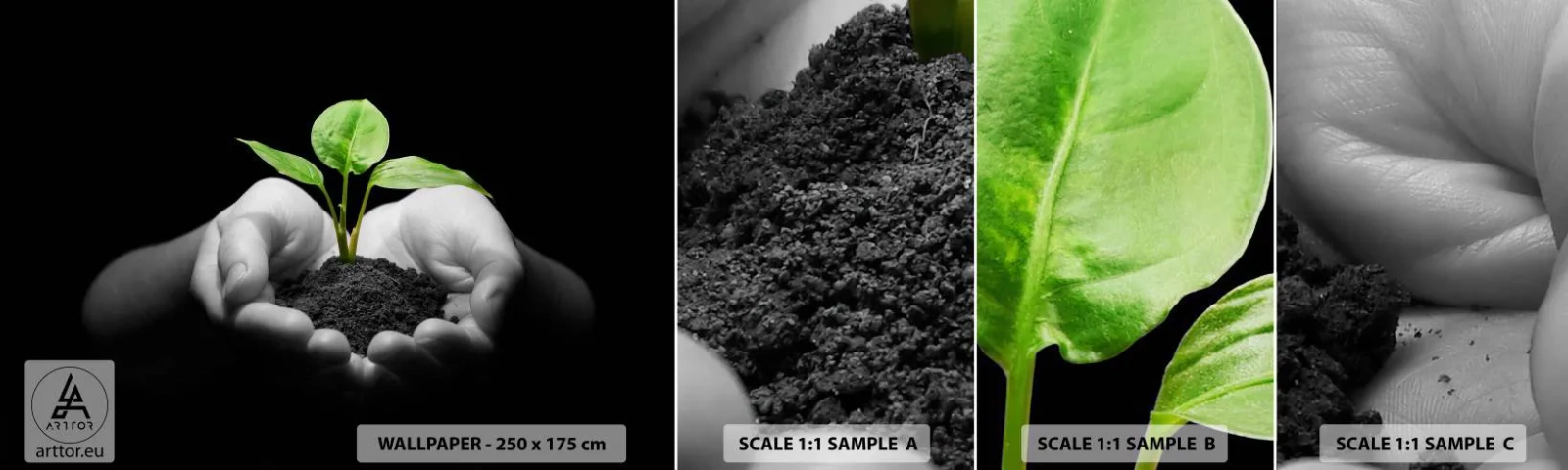 Fototapetenmuster Standard Eco - Ich liebe die Natur, ich beschütze sie - Natur, Leben, Anlage - 100x30 cm