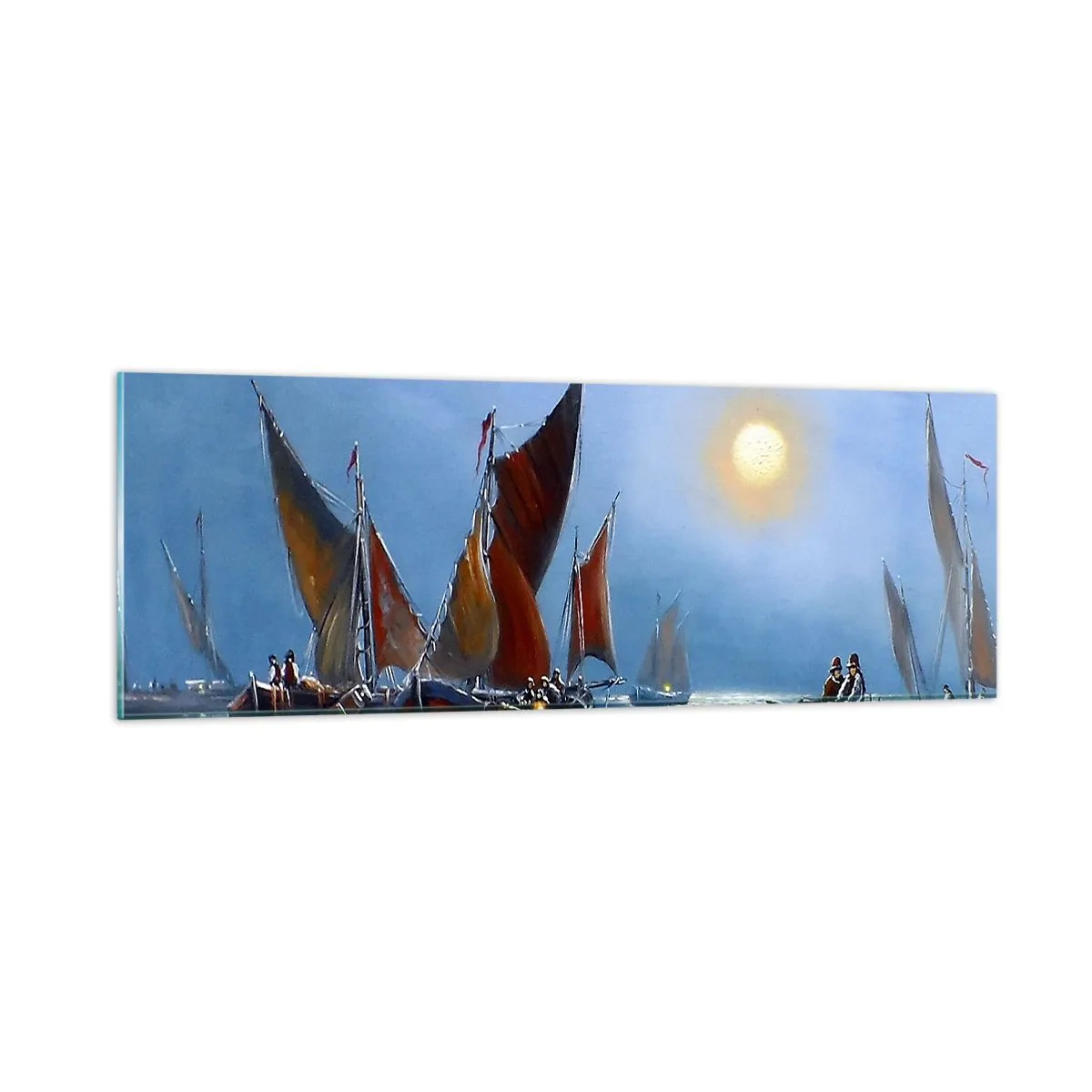 Glasbild - Bild auf glas - Nachtfang - 90x30 cm