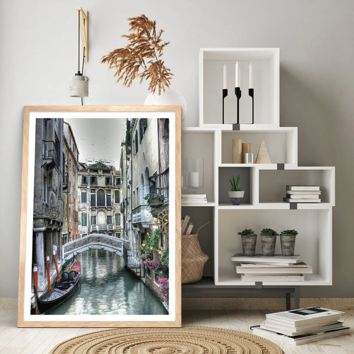 Poster in einem Rahmen aus heller Eiche - Seit Jahrhunderten in stiller Besinnung - 61x91 cm