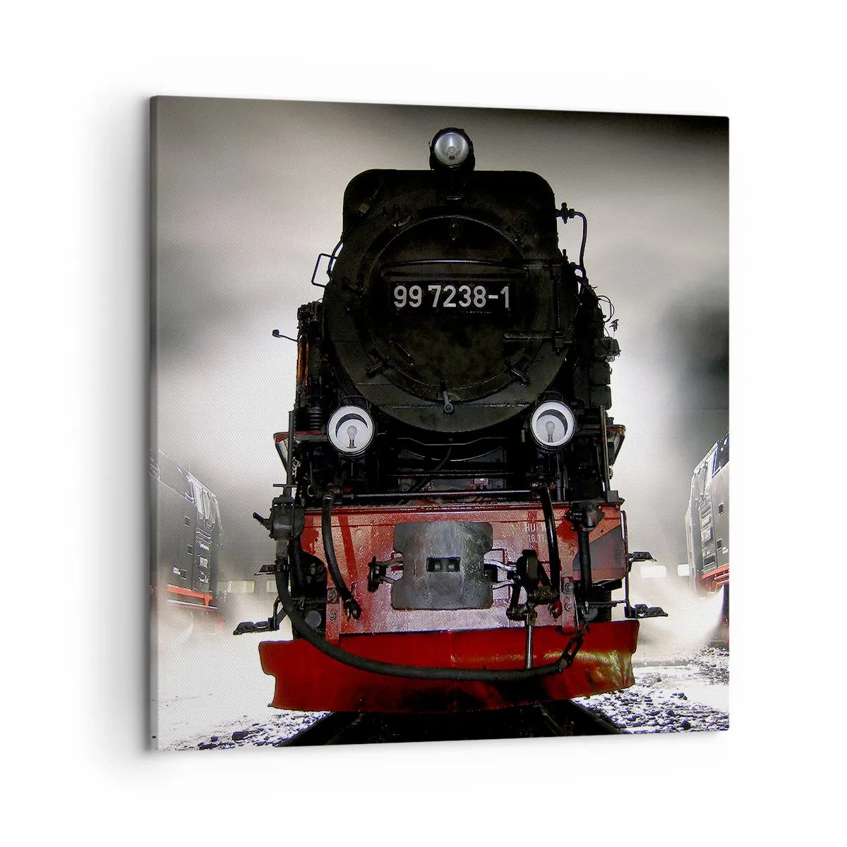 Bild auf Leinwand - Leinwandbild - Er steht und keucht, seufzt und pustet - 50x50 cm