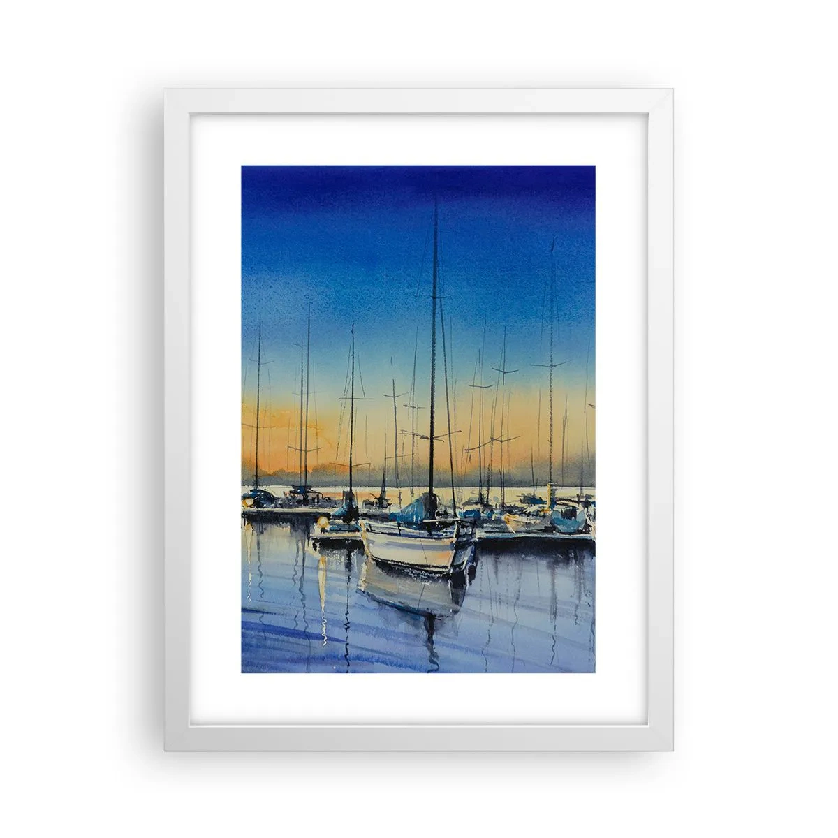 Poster in einem weißen Rahmen - Ende eines guten Tages - 30x40 cm