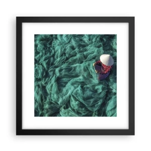 Poster in einem schwarzem Rahmen - In einem Meer aus Netzen - 30x30 cm