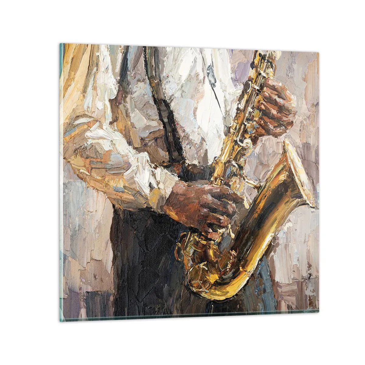 Glasbild - Bild auf glas - Zeit fürs Solo - 70x70 cm