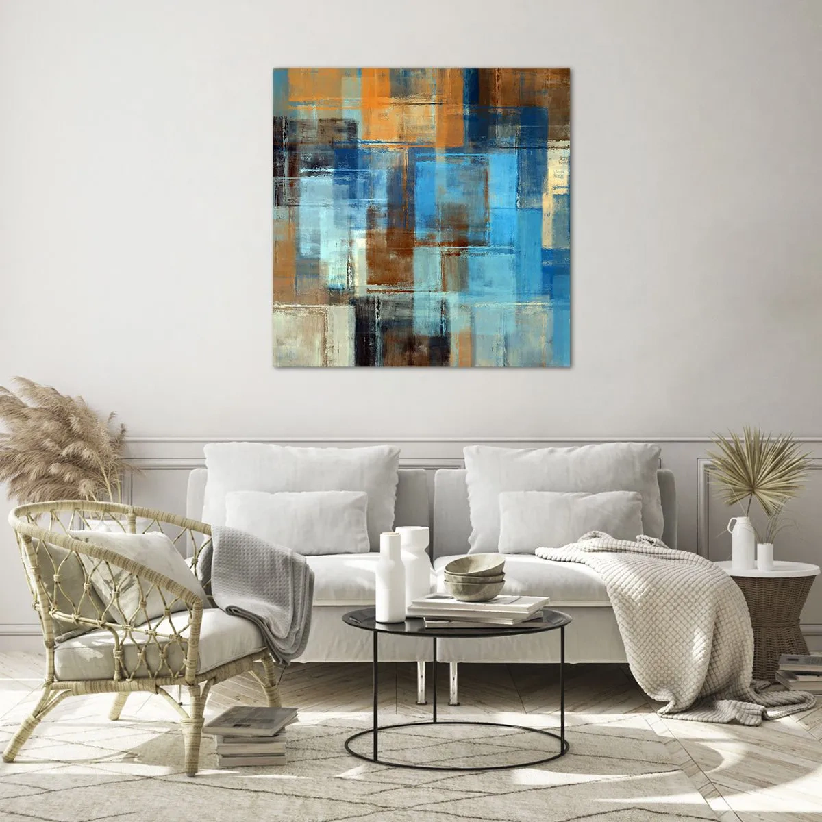 Glasbild - Bild auf glas - Durch den blauen Schleier - 30x30 cm