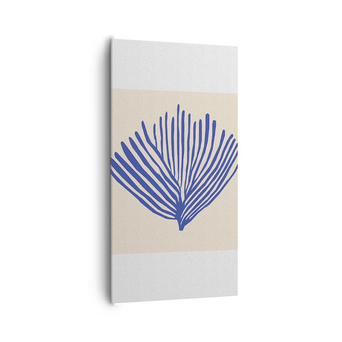 Bild auf Leinwand - Leinwandbild - Blauer Fächer - 65x120 cm