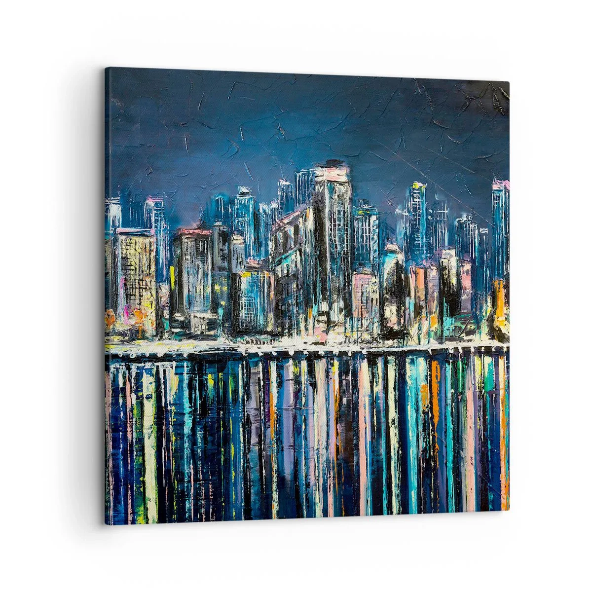 Bild auf Leinwand - Leinwandbild - Kaskade von Lichtern - 50x50 cm