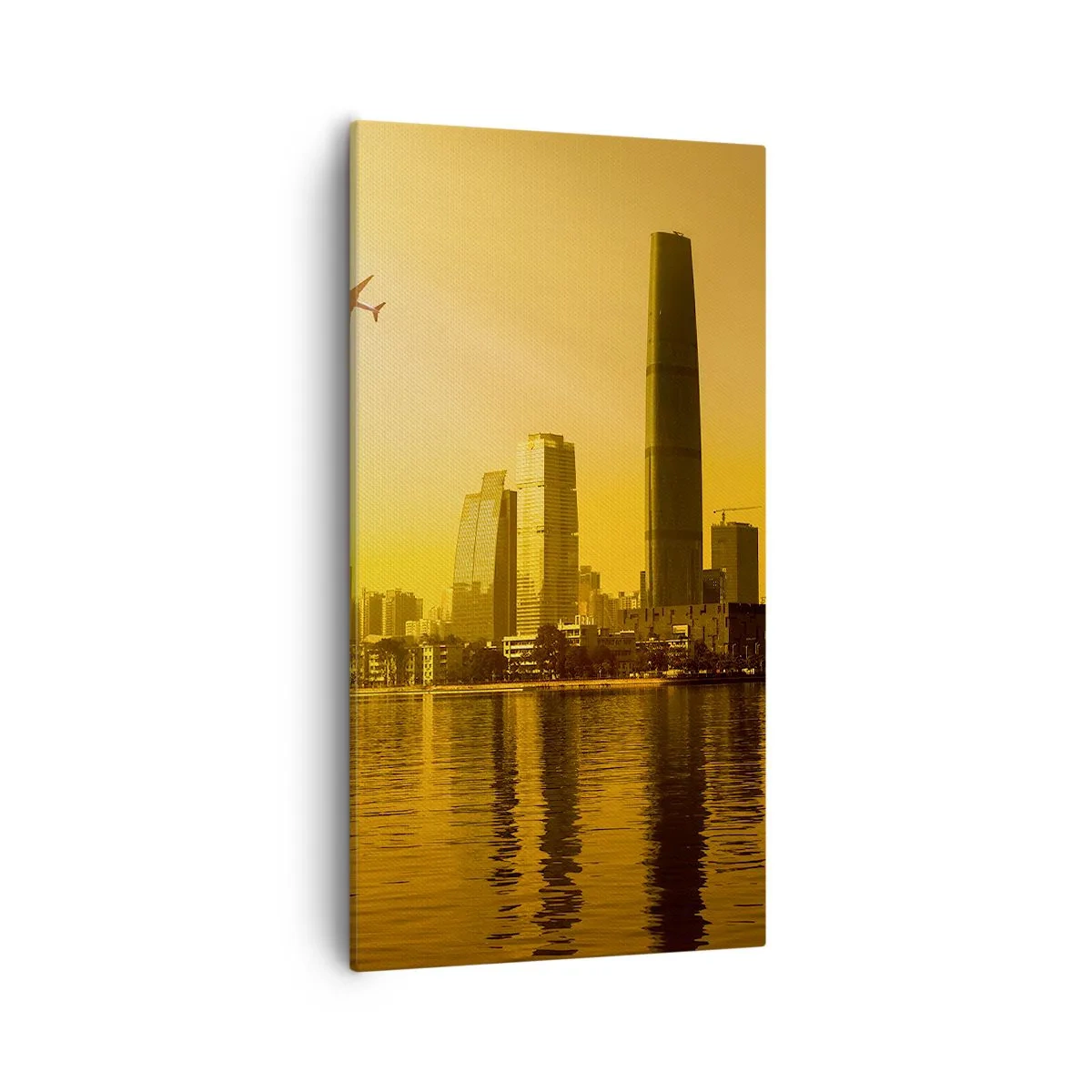 Bild auf Leinwand - Leinwandbild - Die goldene Stadt - 55x100 cm