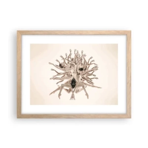 Poster in einem Rahmen aus heller Eiche - Aufblühen im Tanz - 40x30 cm