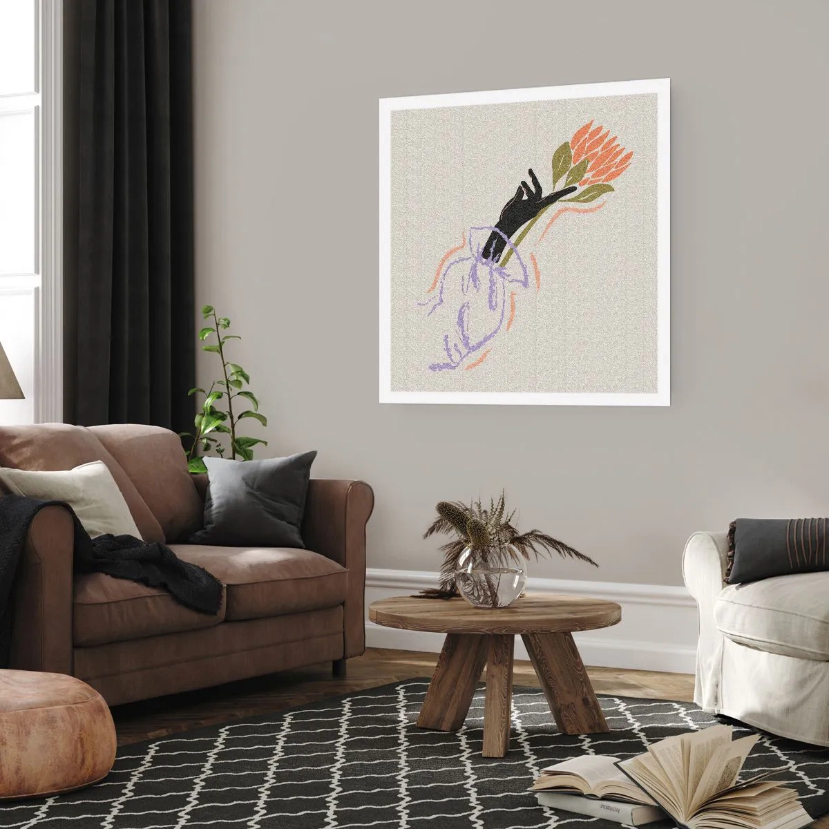 Poster - Schwesterliche Berührung - 30x30 cm