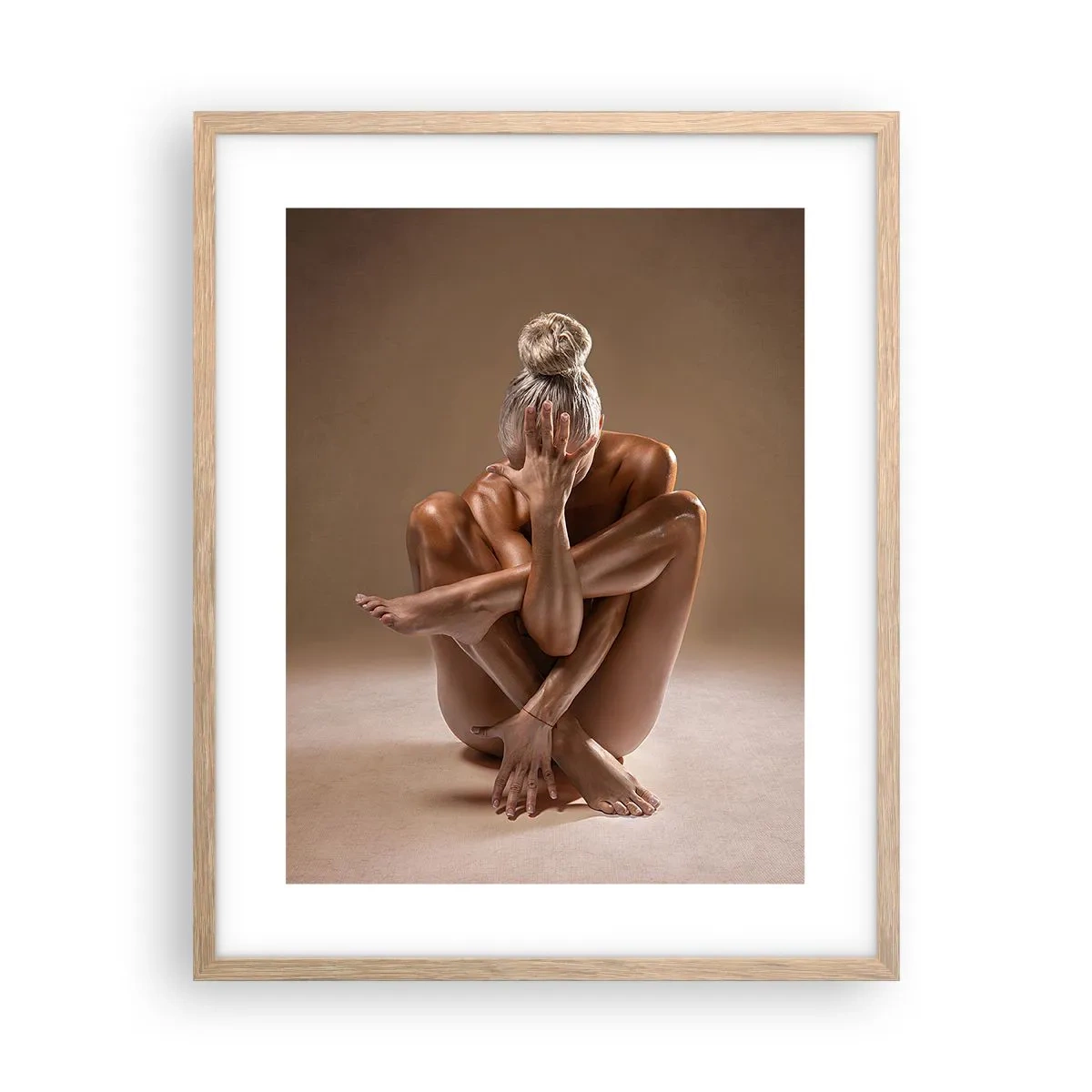 Poster in einem Rahmen aus heller Eiche - Die Einheit von Körper und Geist - 40x50 cm