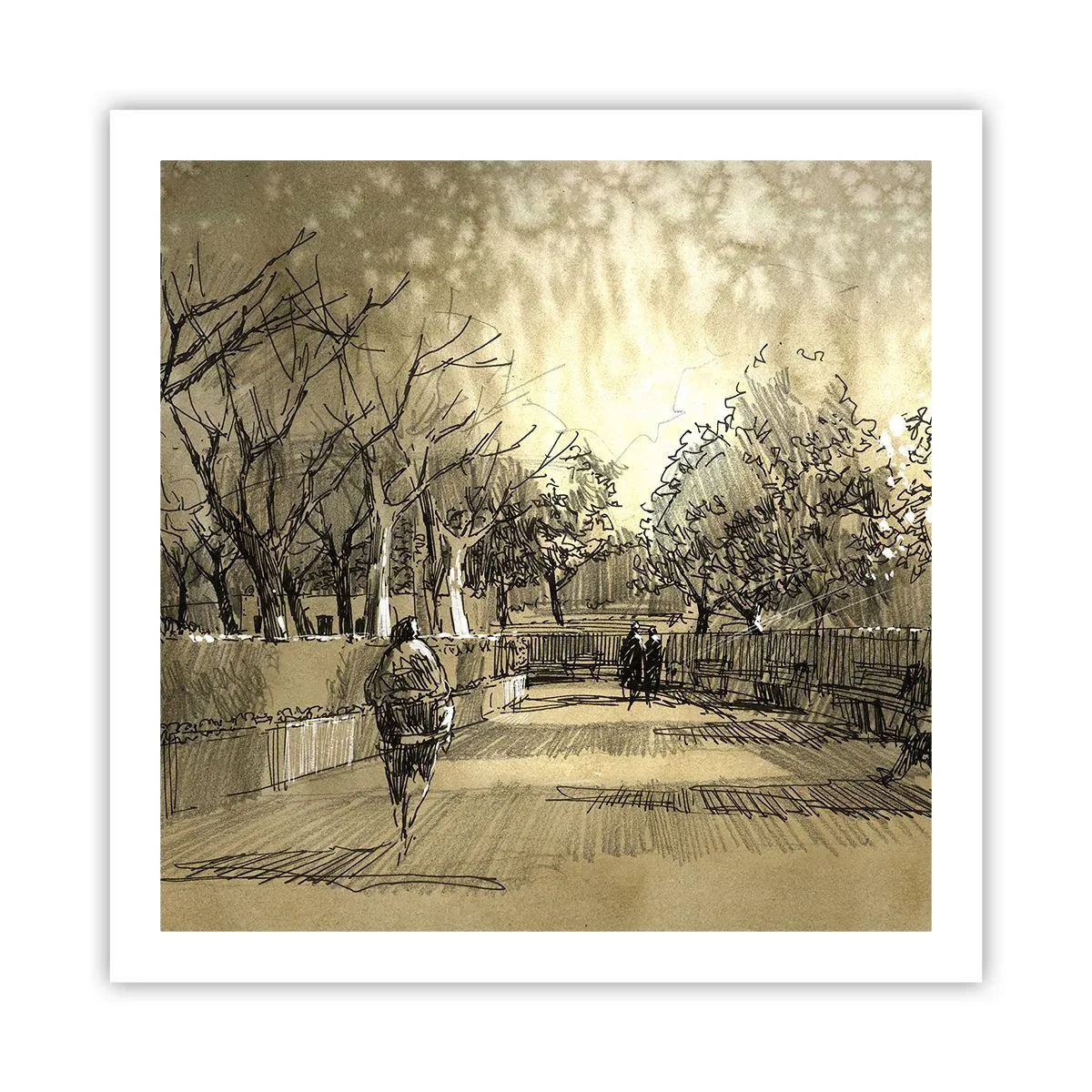 Poster - Ein Moment mit einer Feder angehalten - 60x60 cm