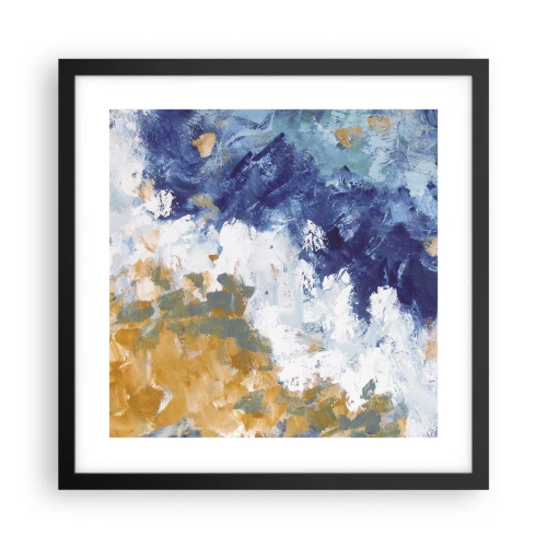 Poster in einem schwarzem Rahmen - Tanz der Naturelemente - 40x40 cm