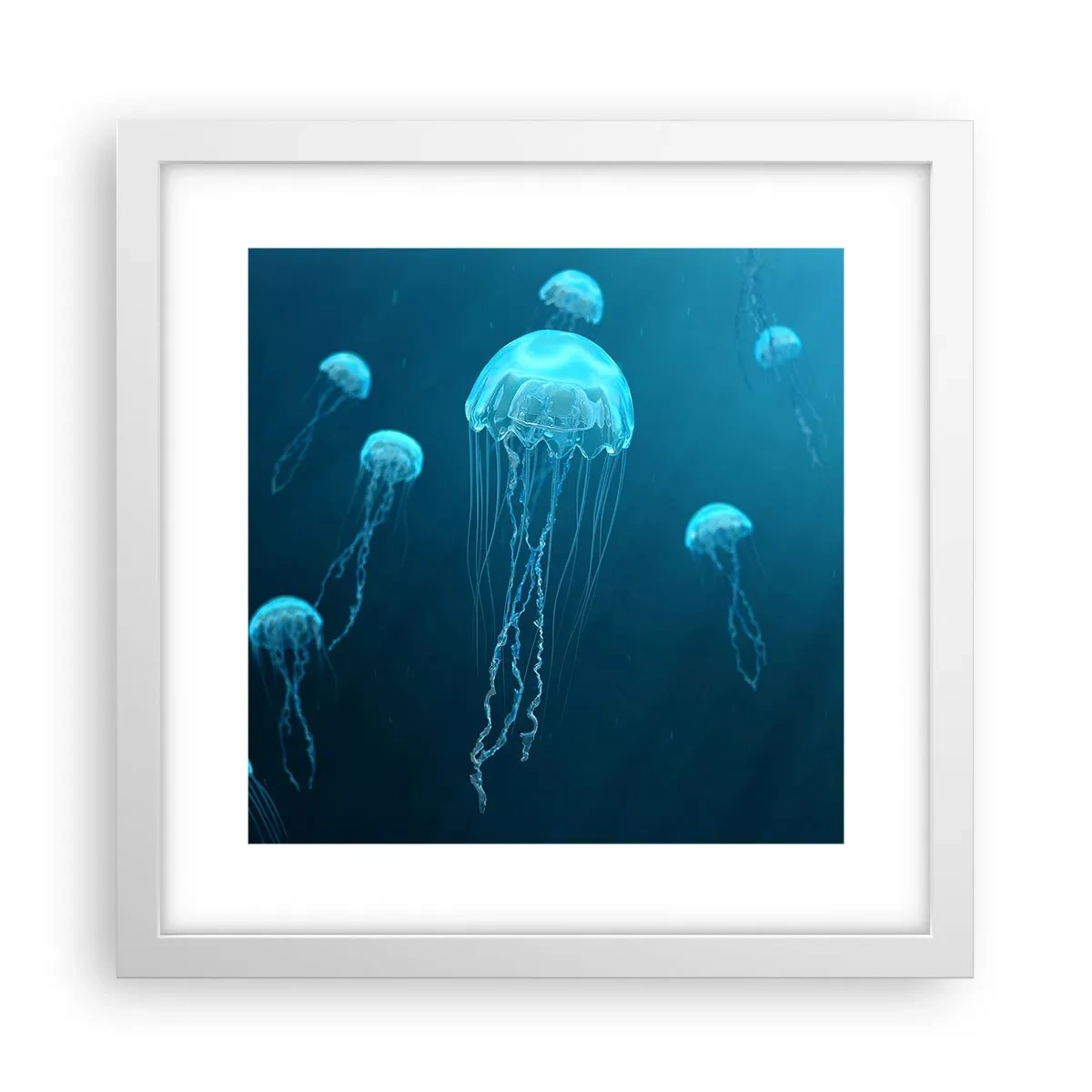Poster in einem weißen Rahmen - Ozeantanz - 30x30 cm