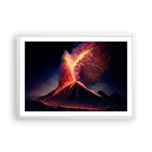 Poster in einem weißen Rahmen - Schönheit und Horror - 70x50 cm