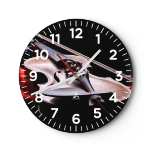 Wanduhr - Glasuhr - Musik der Gefühle - 40x40 cm