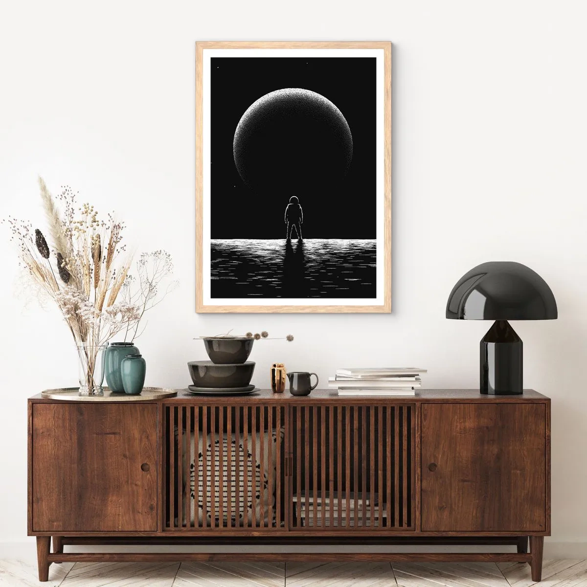 Poster in einem Rahmen aus heller Eiche - Angesicht zu Angesicht - 61x91 cm