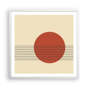 Poster in einem weißen Rahmen - Immer wieder und weiter - 60x60 cm