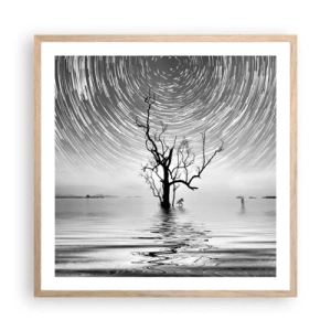 Poster in einem Rahmen aus heller Eiche - Eine Sinfonie der Natur - 60x60 cm