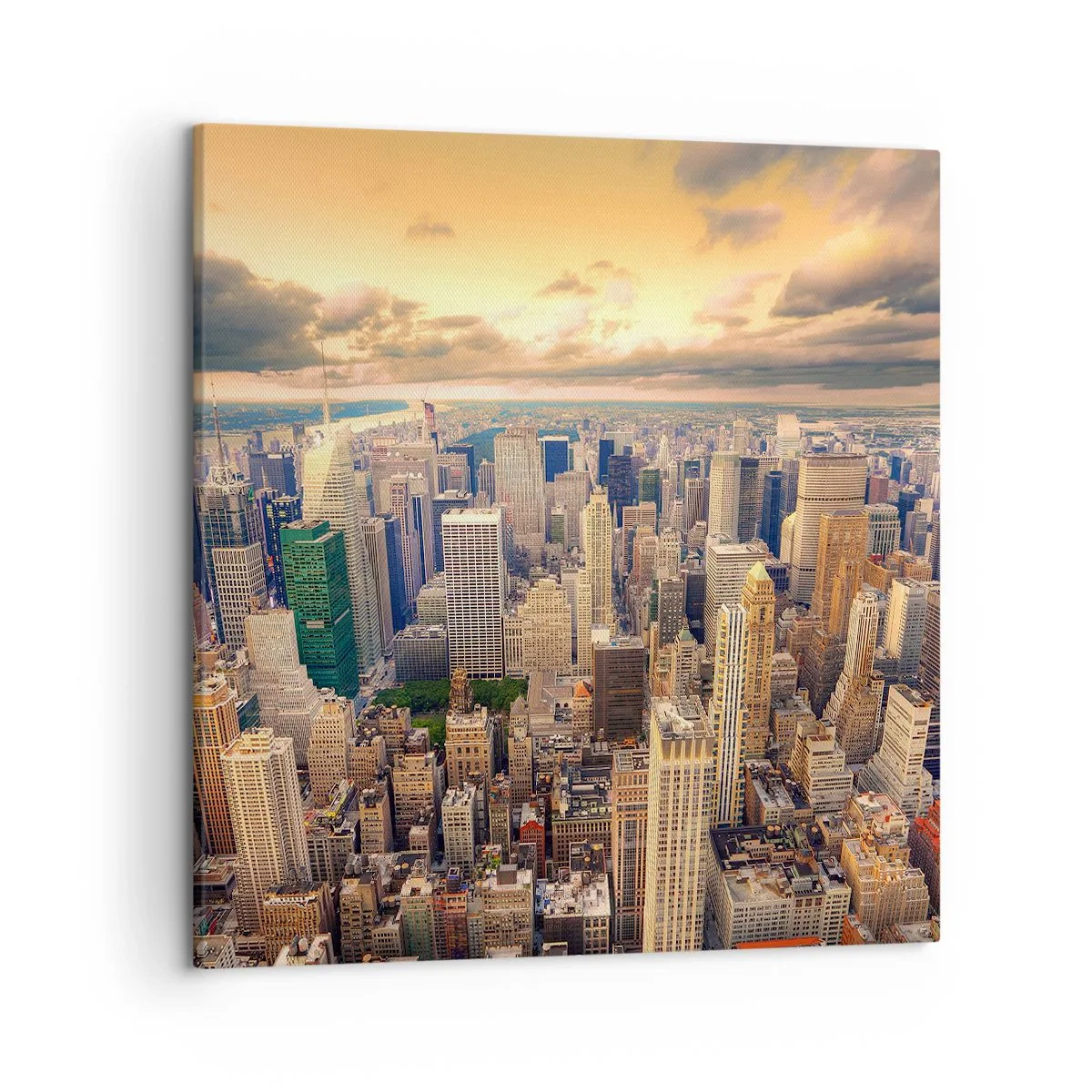 Bild auf Leinwand - Leinwandbild - Vergoldete Metropole - 50x50 cm