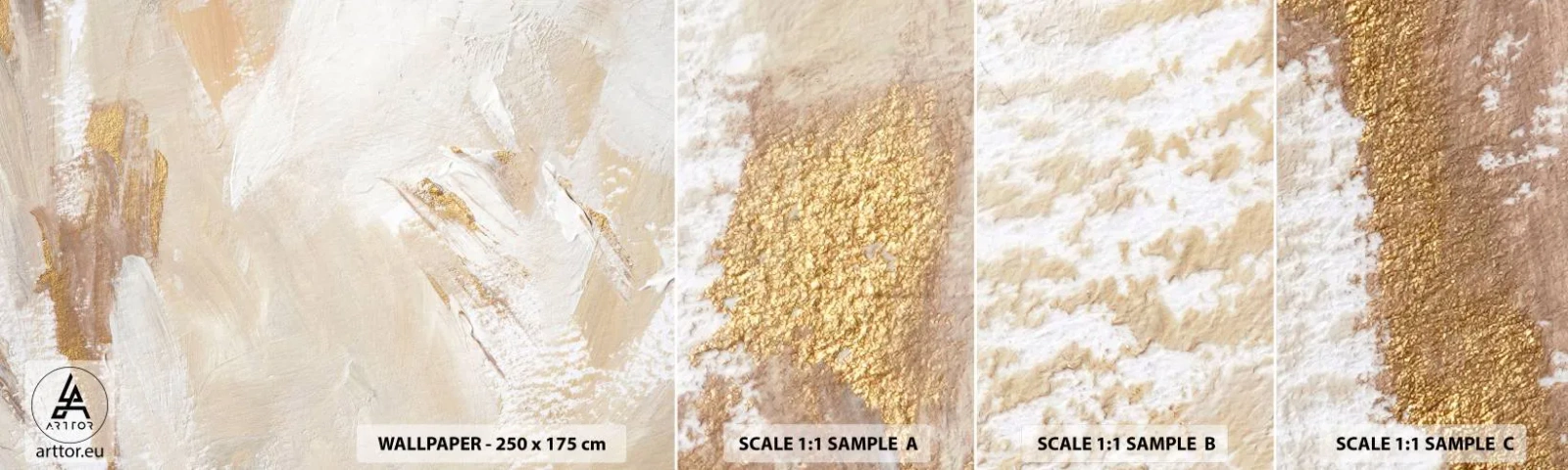 Fototapeten Muster Selbstklebend Deluxe Sticker - Pastellkomposition - Minimalistisch, Hell, Stück - 100x30 cm