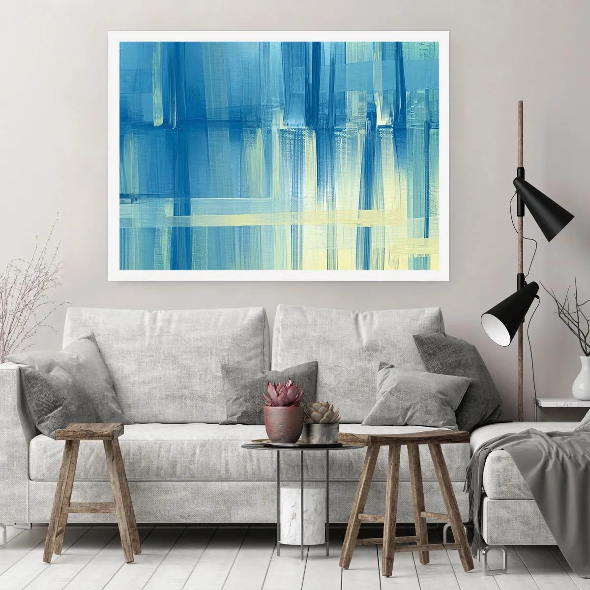 Poster - Komposition in Türkis - 50x40 cm