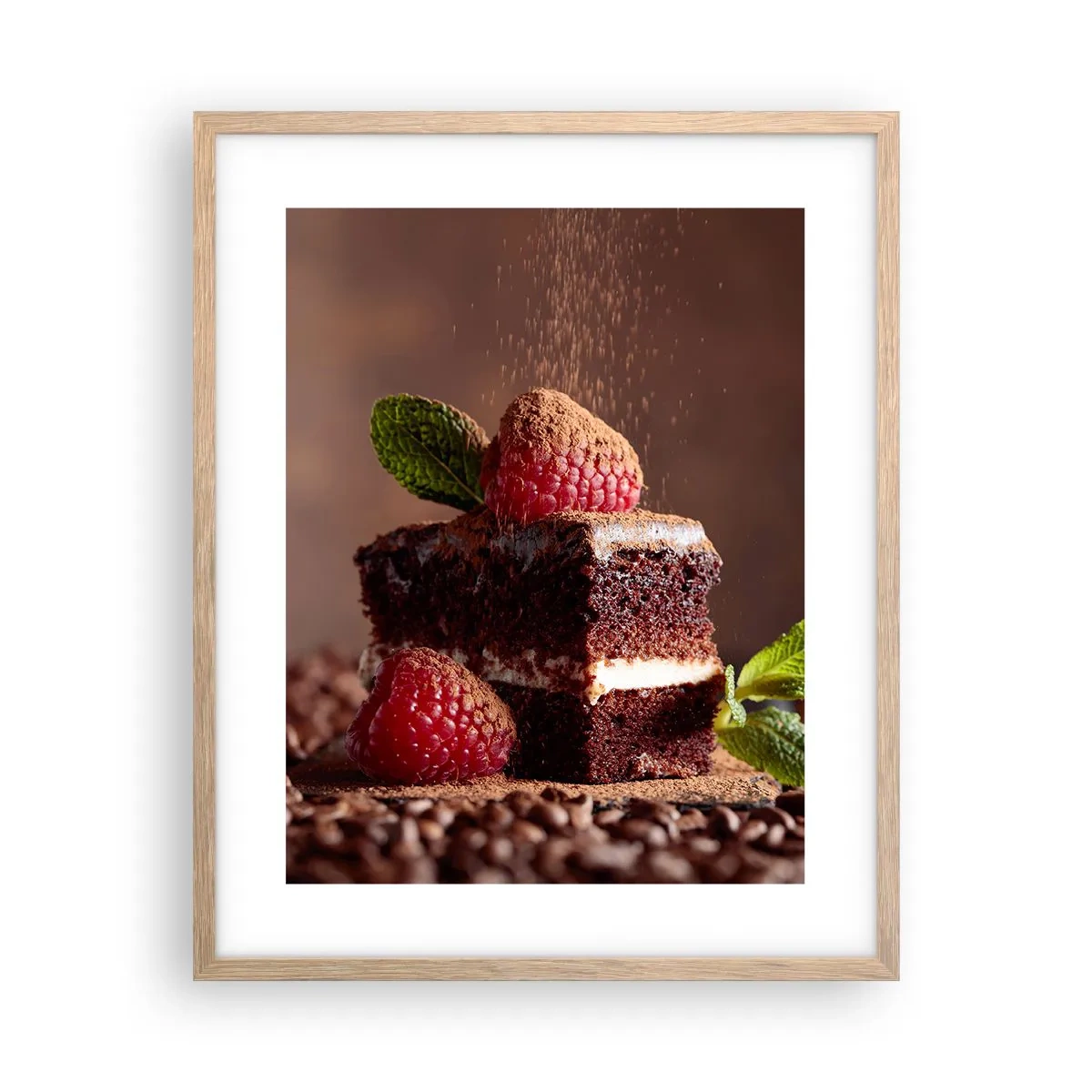 Poster in einem Rahmen aus heller Eiche - Das Leben ist süß - 40x50 cm