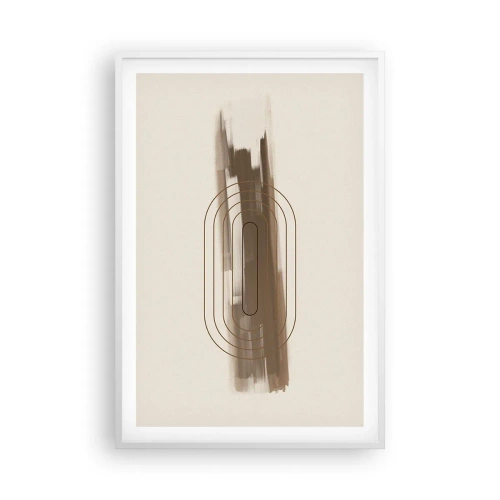 Poster in einem weißen Rahmen - Ein Hauch von Grau - 61x91 cm