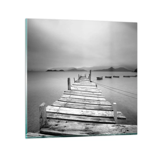 Glasbild - Bild auf glas - Hinter den Bergen, jenseits der Meere - 30x30 cm