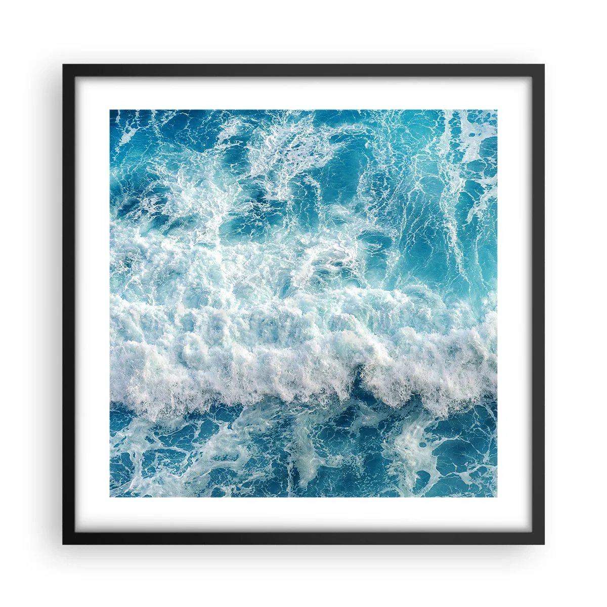 Poster in einem schwarzem Rahmen - Freudig und springend - 50x50 cm