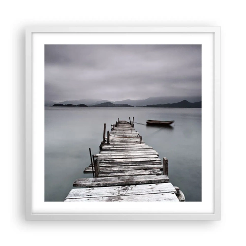 Poster in einem weißen Rahmen - Du kannst morgen gehen - 50x50 cm