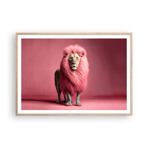 Poster in einem Rahmen aus heller Eiche - Und du hast keine Angst mehr - 100x70 cm