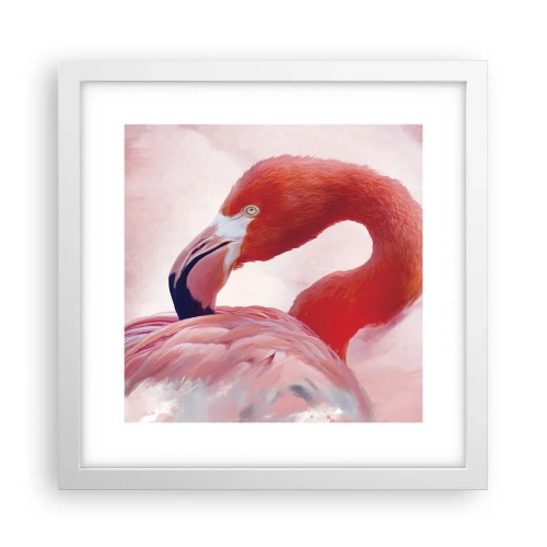 Poster in einem weißen Rahmen - Vogel Schönheit - 30x30 cm