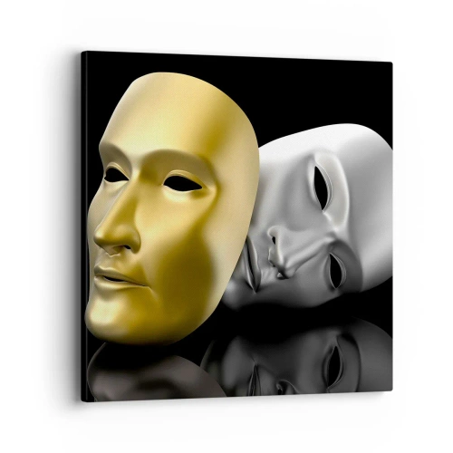 Bild auf Leinwand - Leinwandbild - Das Leben ist wie ein Theater - 40x40 cm