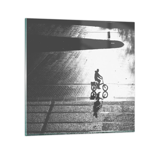 Glasbild - Bild auf glas - Vor sich hin durch die Stadt - 60x60 cm