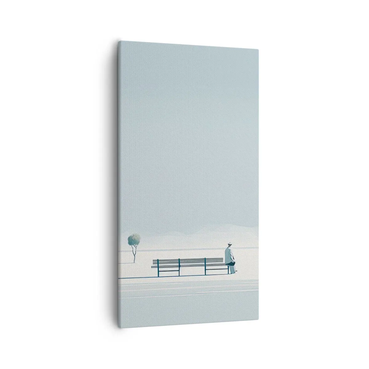 Bild auf Leinwand - Leinwandbild - Ja, ich warte. - 55x100 cm