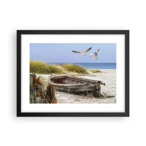 Poster in einem schwarzem Rahmen - In Wind gebadet - 40x30 cm