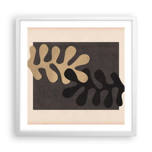 Poster in einem weißen Rahmen - Abwesenheit und Ergänzung - 50x50 cm