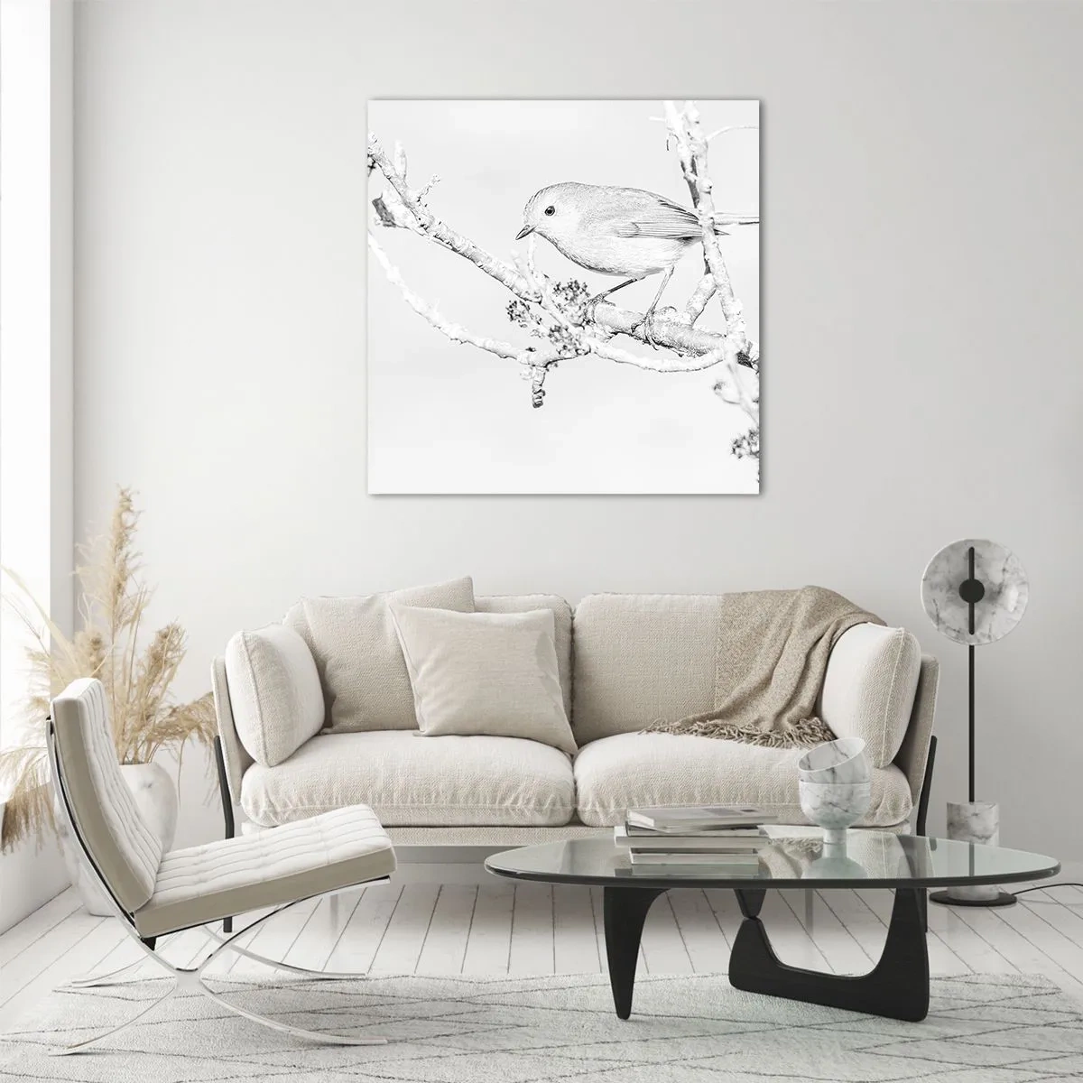 Glasbild - Bild auf glas - Wintermorgen - 70x70 cm