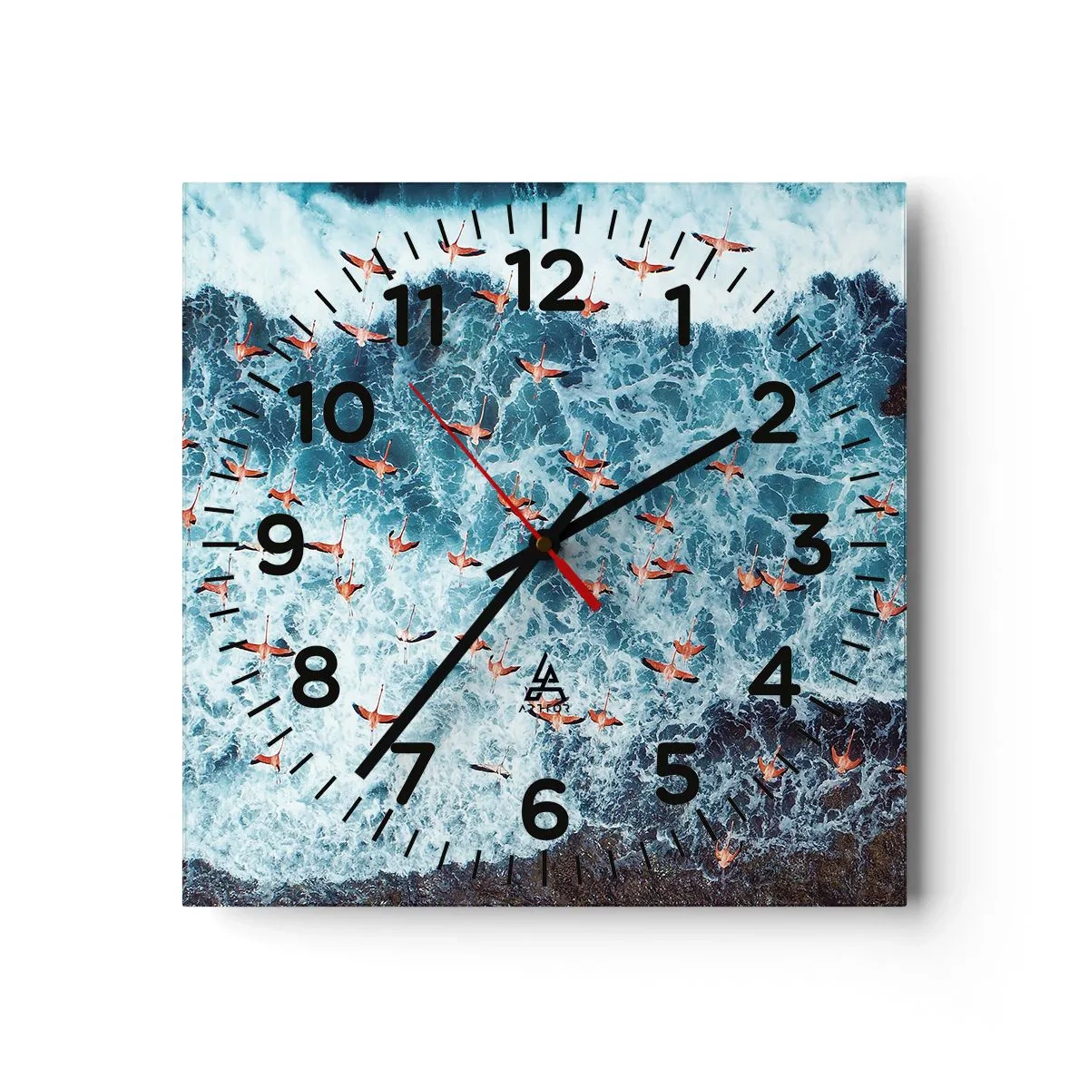 Wanduhr - Glasuhr - Die Küstenparade - 30x30 cm