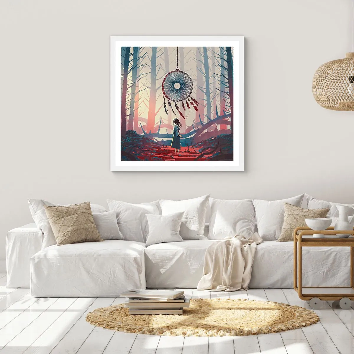 Poster in einem weißen Rahmen - Geheimes Glücksritual - 60x60 cm