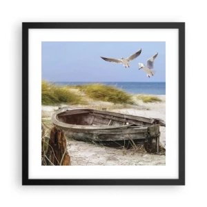 Poster in einem schwarzem Rahmen - In Wind gebadet - 40x40 cm
