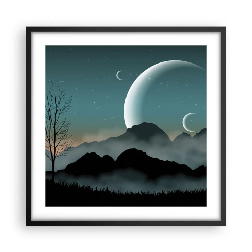 Poster in einem schwarzem Rahmen - Karneval in der Sternenacht - 50x50 cm