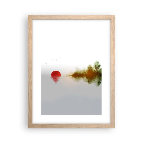 Poster in einem Rahmen aus heller Eiche - Versprechen der Ruhe - 30x40 cm