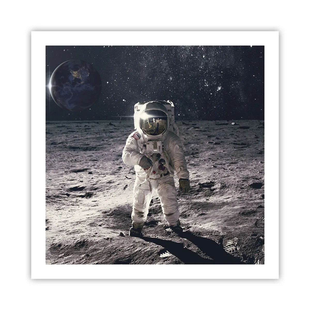 Poster - Grüße vom Mond - 60x60 cm