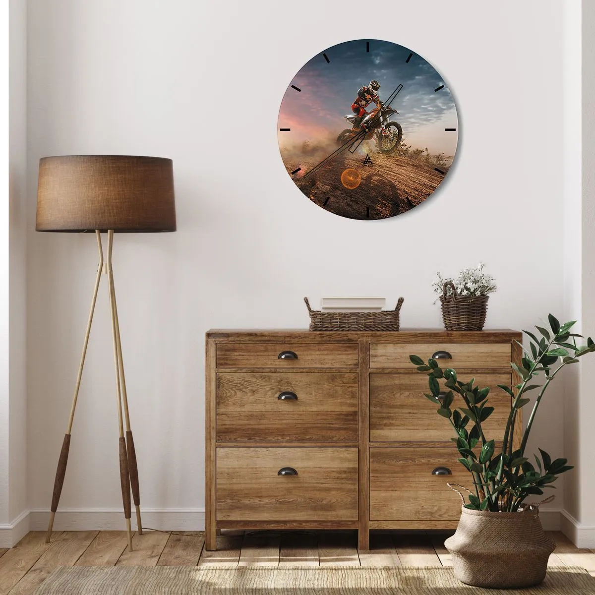 Wanduhr - Glasuhr - Für den Sieg - 40x40 cm