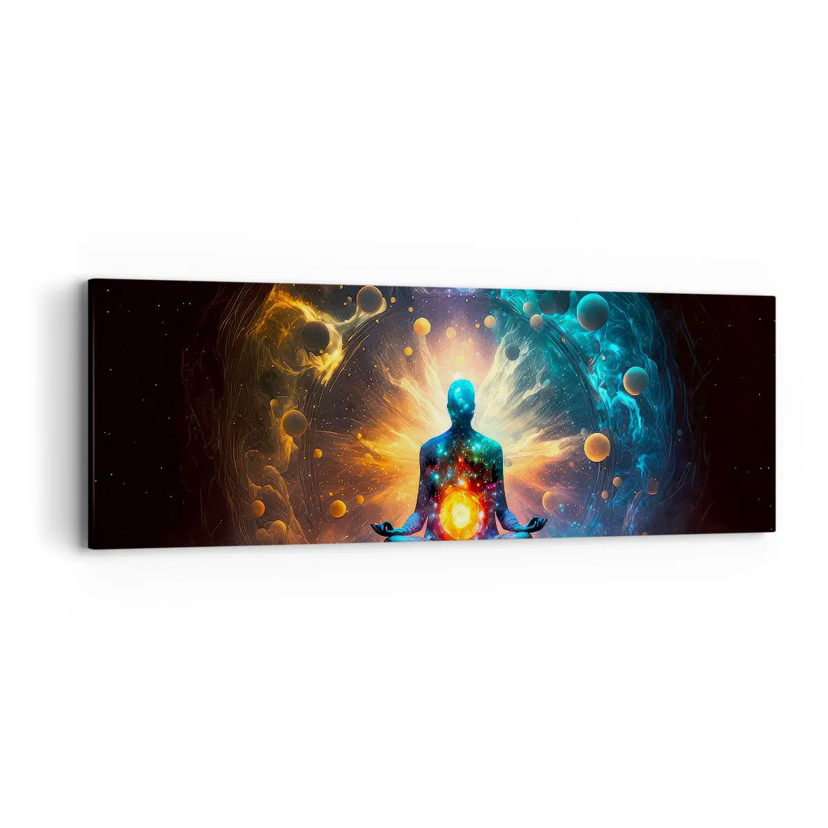 Bild auf Leinwand - Leinwandbild - Kosmischer Frieden - 90x30 cm