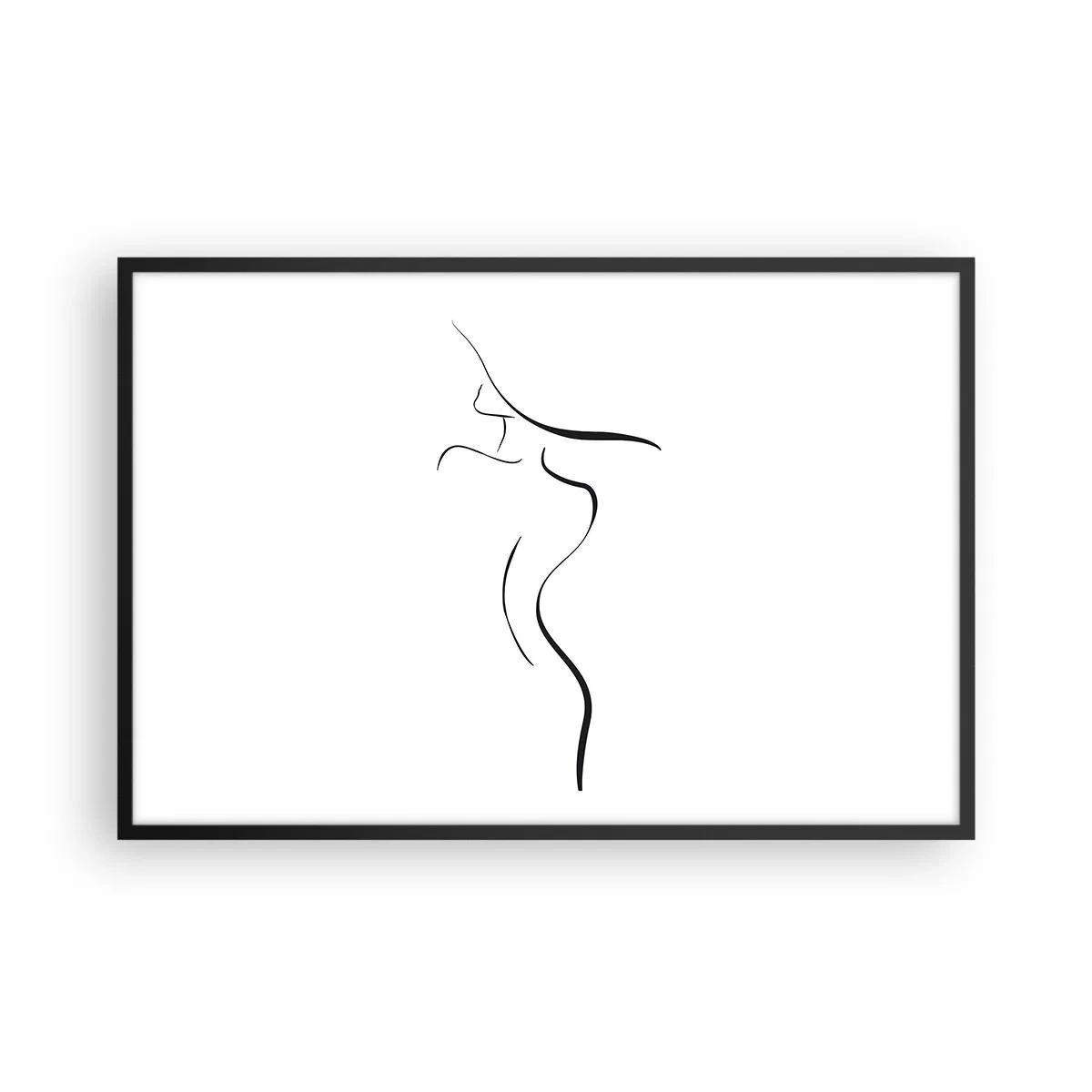 Poster in einem schwarzem Rahmen - Flüchtig wie eine Welle - 91x61 cm