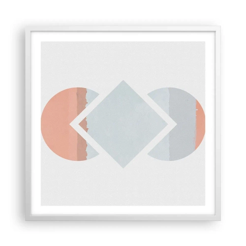 Poster in einem weißen Rahmen - Die Situation ist klar - 60x60 cm