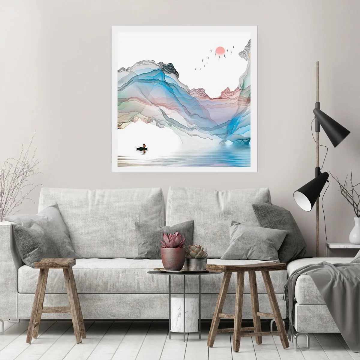 Poster - Zu den Kristallbergen - 40x40 cm