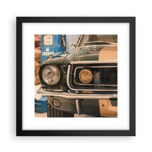 Poster in einem schwarzem Rahmen - Treffen mit einer Legende - 30x30 cm